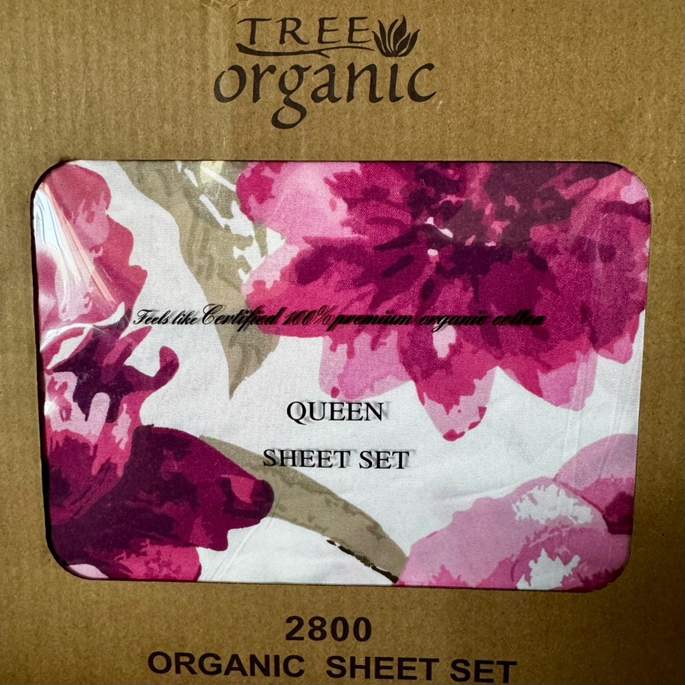 QUEEN Sheet Set - Pink Floral Design - NEW!